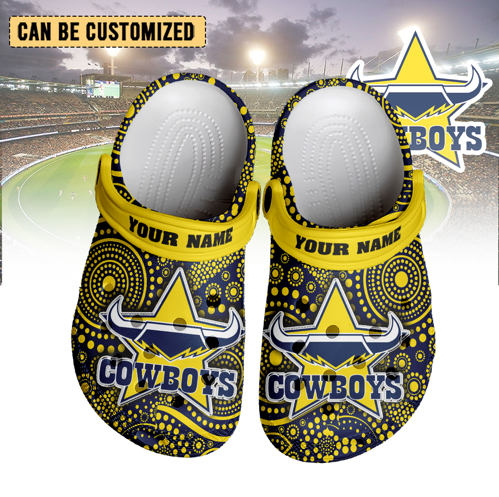Auspiritmerch North Queensland Cowboys Crocs Crocband Clogs Shoes Comfortable For Men Women and Kids