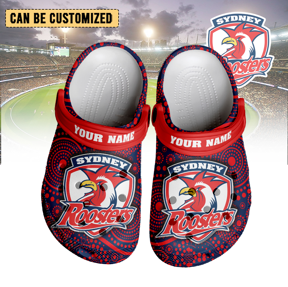 Auspiritmerch Sydney Roosters Crocs Crocband Clogs Shoes Comfortable For Men Women and Kids
