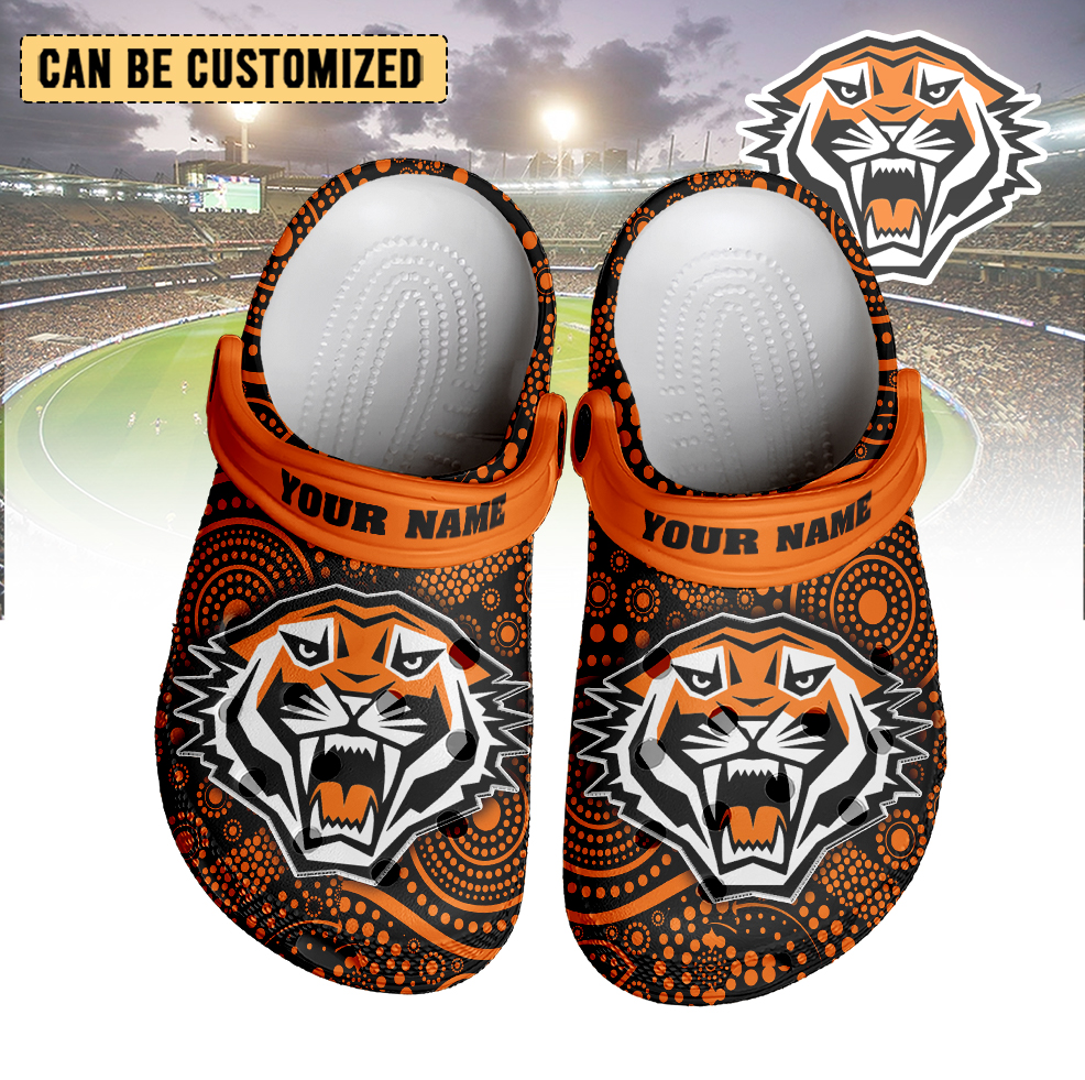 Auspiritmerch Wests Tigers Crocs Crocband Clogs Shoes Comfortable For Men Women and Kids