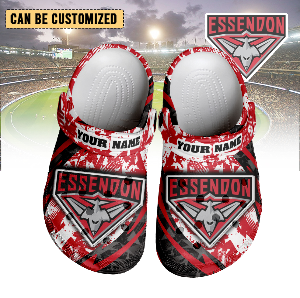 Auspiritmerch Essendon Crocs Crocband Clogs Shoes Comfortable For Men Women and Kids