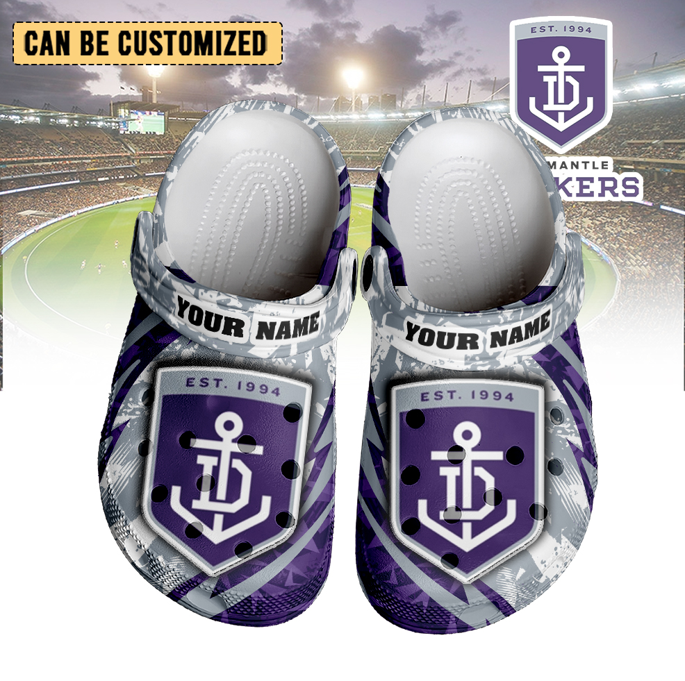 Auspiritmerch Fremantle Dockers Crocs Crocband Clogs Shoes Comfortable For Men Women and Kids