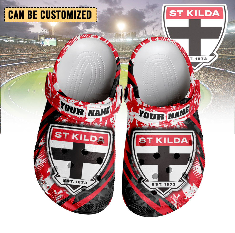 Auspiritmerch St Kilda Saints Crocs Crocband Clogs Shoes Comfortable For Men Women and Kids