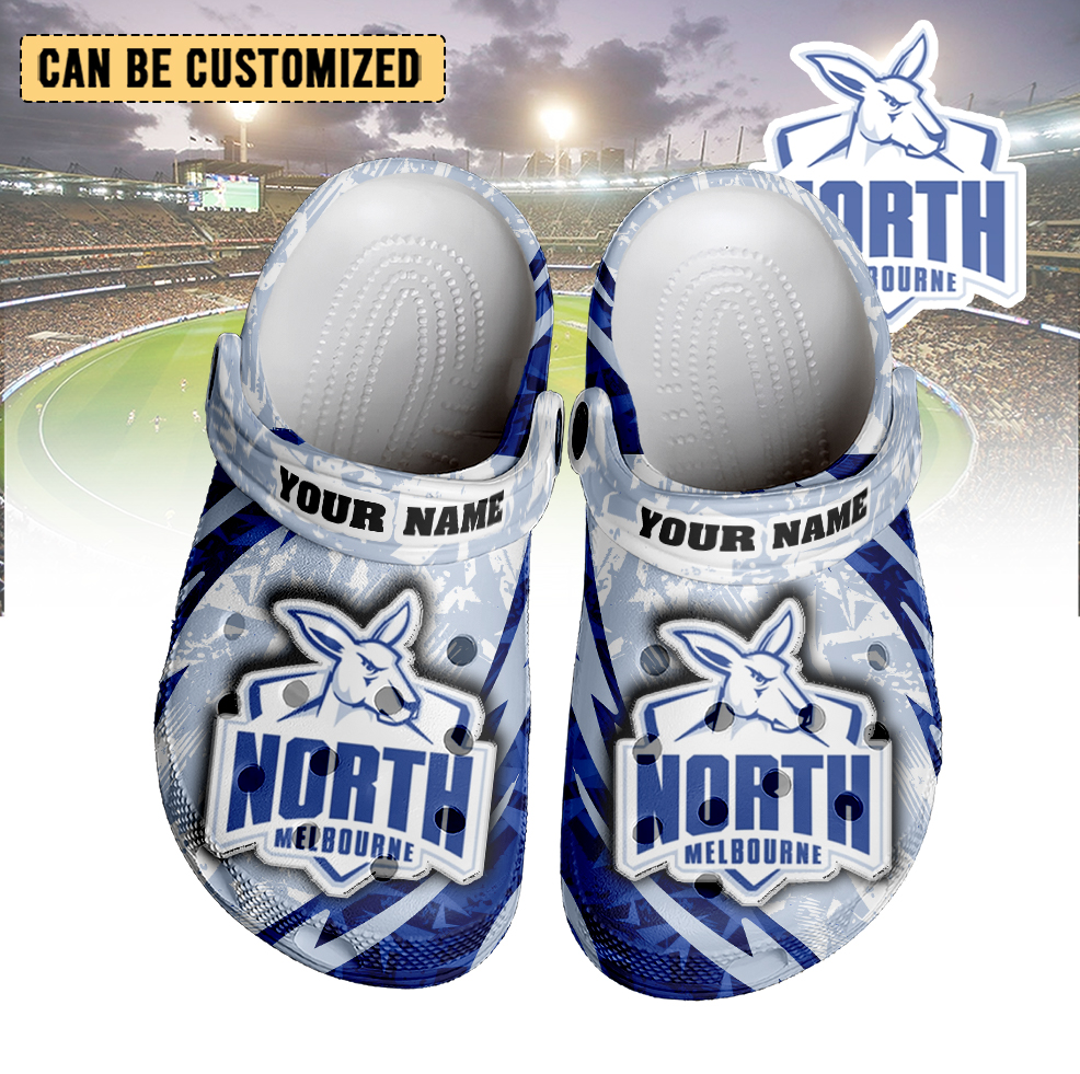Auspiritmerch North Melbourne Crocs Crocband Clogs Shoes Comfortable For Men Women and Kids