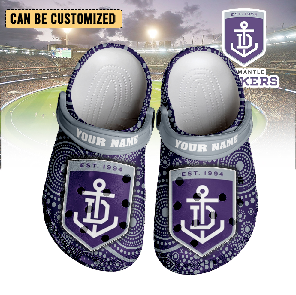 Auspiritmerch Fremantle Dockers Crocs Crocband Clogs Shoes Comfortable For Men Women and Kids