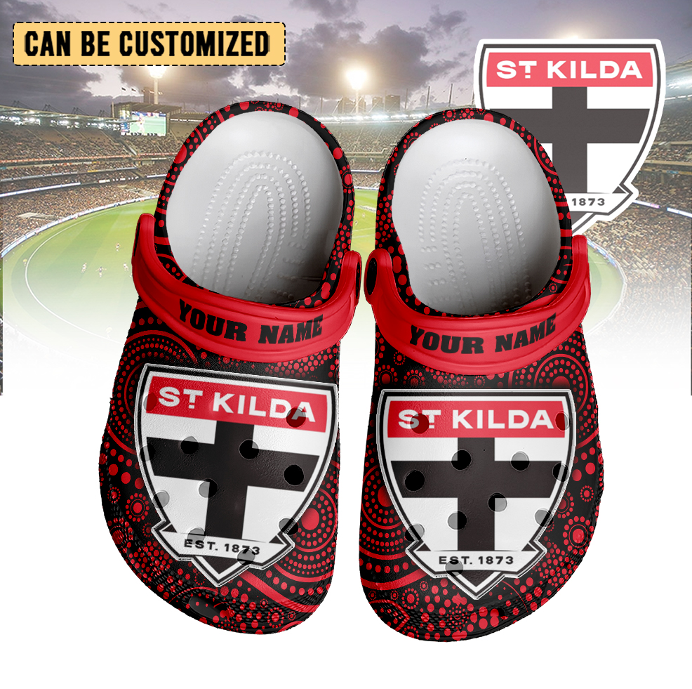Auspiritmerch St Kilda Saints Crocs Crocband Clogs Shoes Comfortable For Men Women and Kids