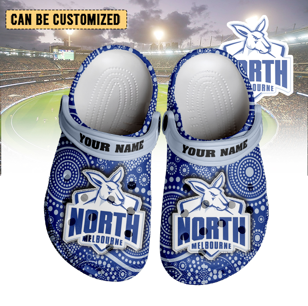 Auspiritmerch North Melbourne Crocs Crocband Clogs Shoes Comfortable For Men Women and Kids