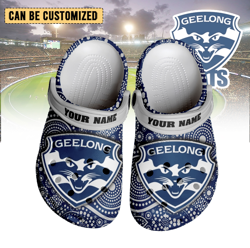 Auspiritmerch Geelong Cats Crocs Crocband Clogs Shoes Comfortable For Men Women and Kids