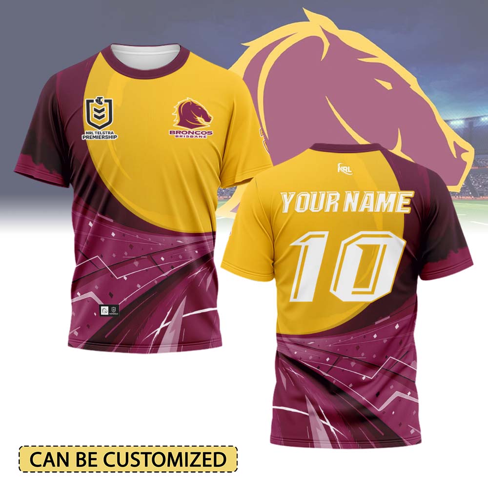 Auspiritmerch Brisbane Broncos Personalized T Shirt Gift For Fans