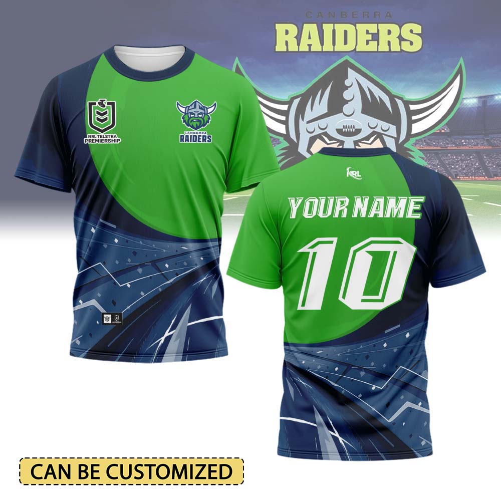 Auspiritmerch Canberra Raiders Personalized T Shirt Gift For Fans