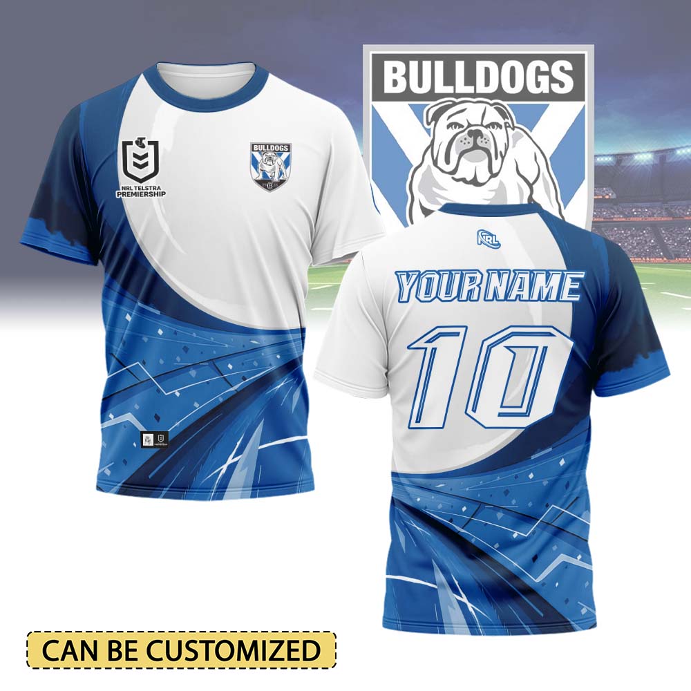 Auspiritmerch Canterbury-Bankstown Bulldogs Personalized T Shirt Gift For Fans