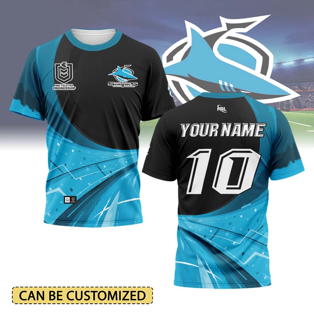 Auspiritmerch Cronulla-Sutherland Sharks Personalized T Shirt Gift For Fans