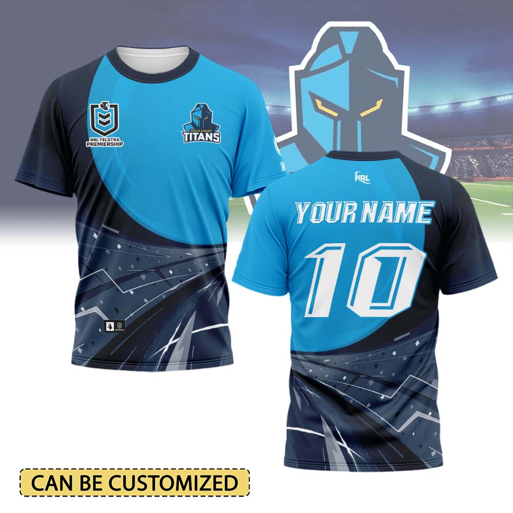 Auspiritmerch Gold Coast Titans Personalized T Shirt Gift For Fans