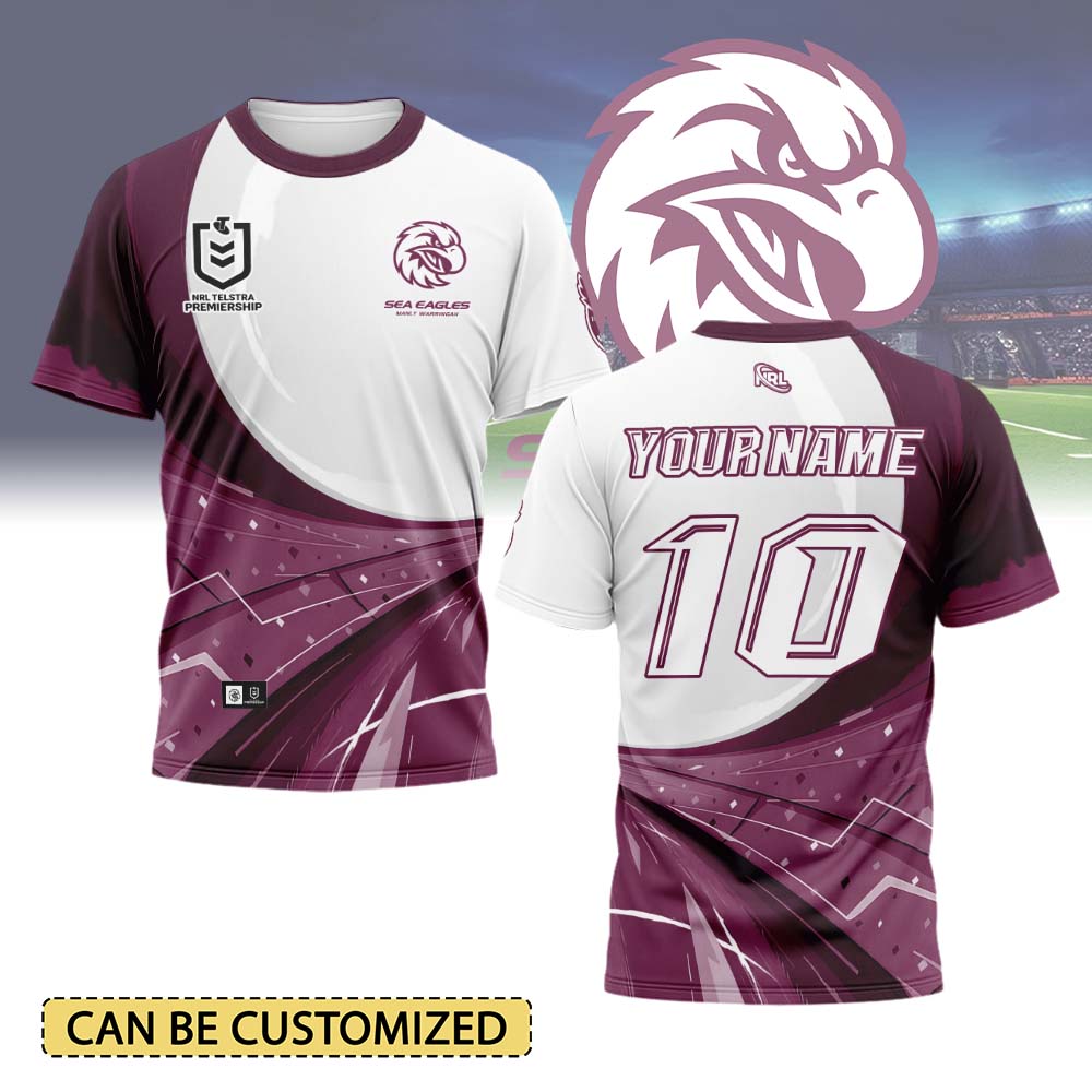 Auspiritmerch Manly Warringah Sea Eagles Personalized T Shirt Gift For Fans