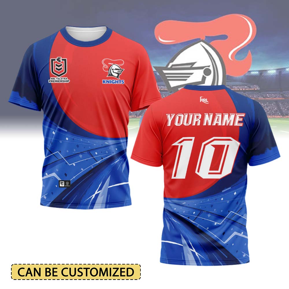 Auspiritmerch Newcastle Knights Personalized T Shirt Gift For Fans