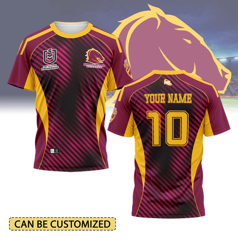 Auspiritmerch Brisbane Broncos Personalized T Shirt Gift For Fans