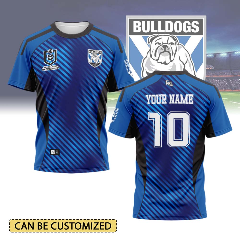 Auspiritmerch Canterbury-Bankstown Bulldogs Personalized T Shirt Gift For Fans
