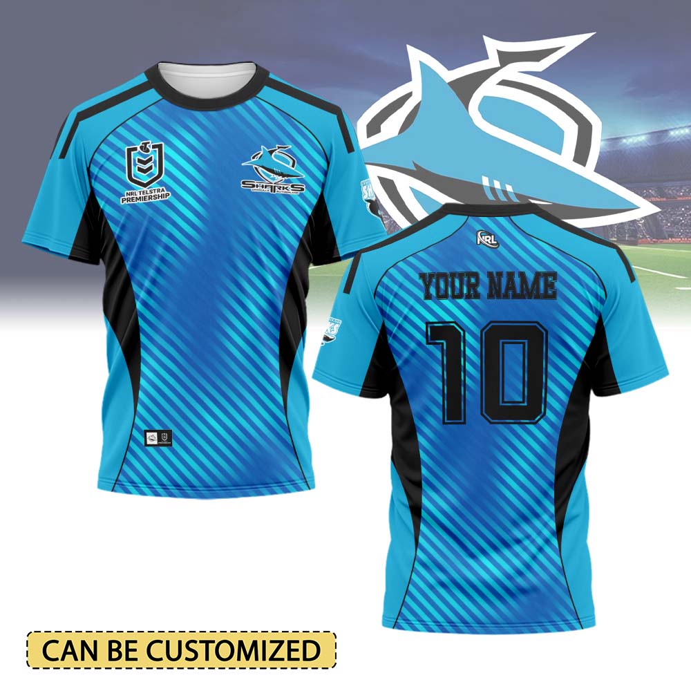 Auspiritmerch Cronulla-Sutherland Sharks Personalized T Shirt Gift For Fans