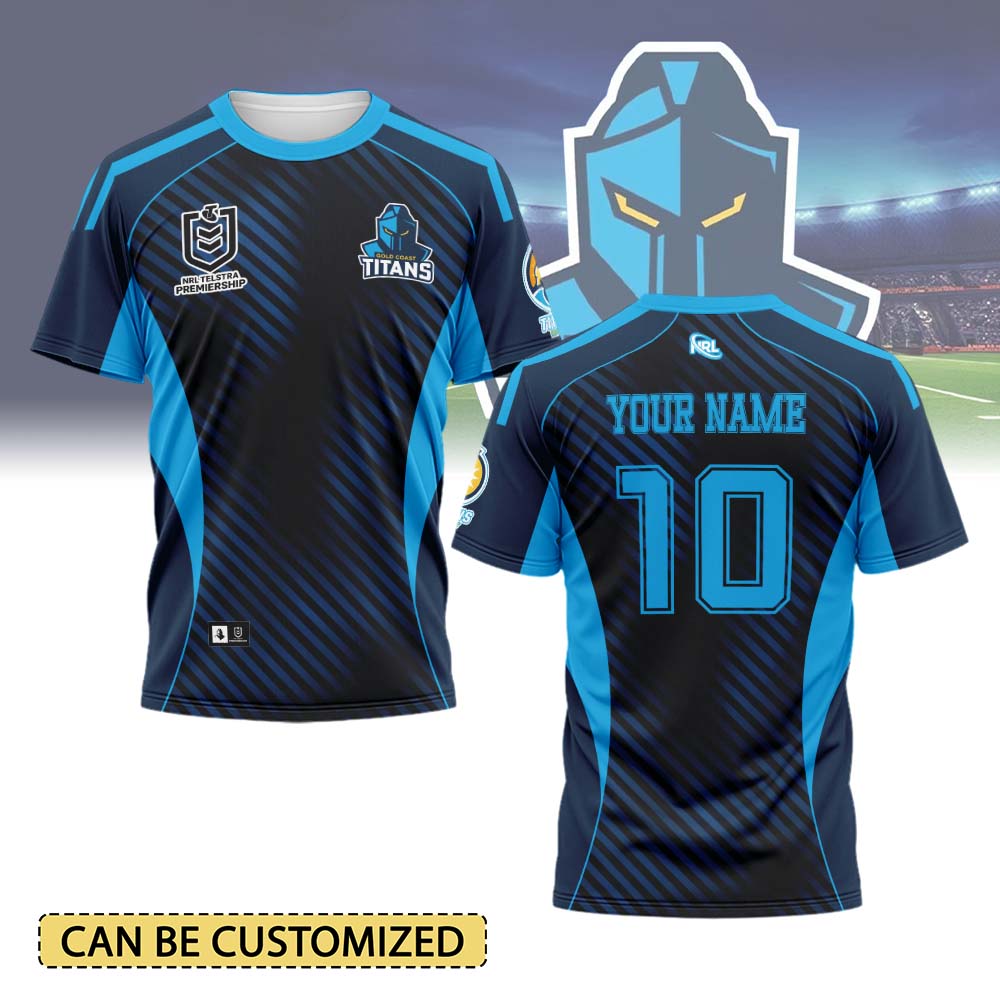 Auspiritmerch Gold Coast Titans Personalized T Shirt Gift For Fans