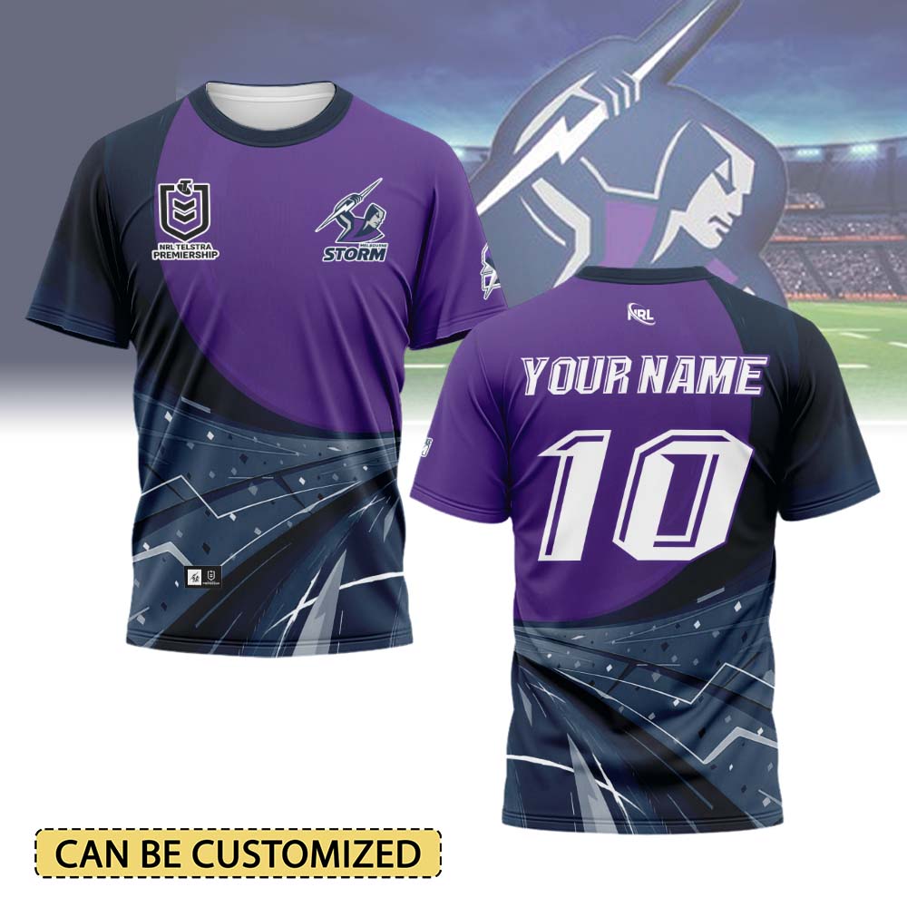 Auspiritmerch Melbourne Storm Personalized T Shirt Gift For Fans