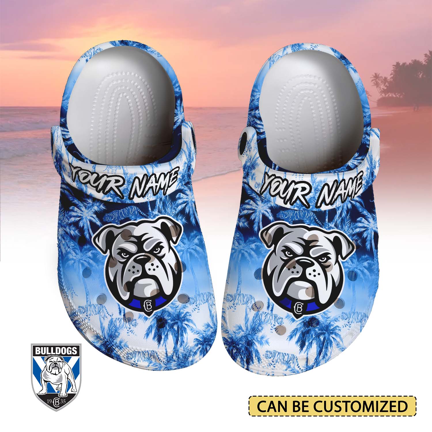 Auspiritmerch Canterbury-Bankstown Bulldogs Crocs Crocband Clogs Shoes Comfortable For Men Women and Kids