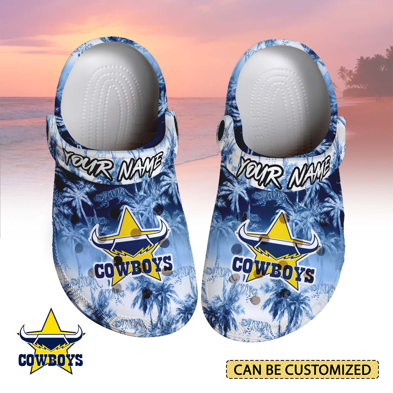 Auspiritmerch North Queensland Cowboys Crocs Crocband Clogs Shoes Comfortable For Men Women and Kids