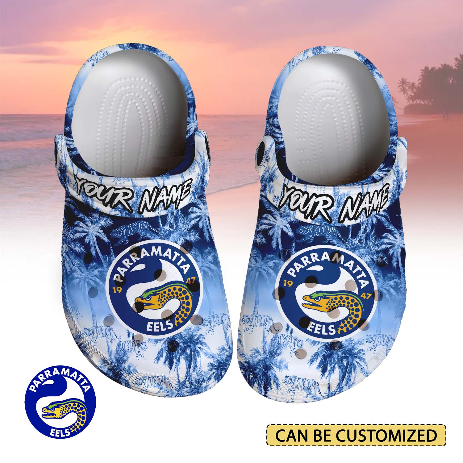Auspiritmerch Parramatta Eels Crocs Crocband Clogs Shoes Comfortable For Men Women and Kids
