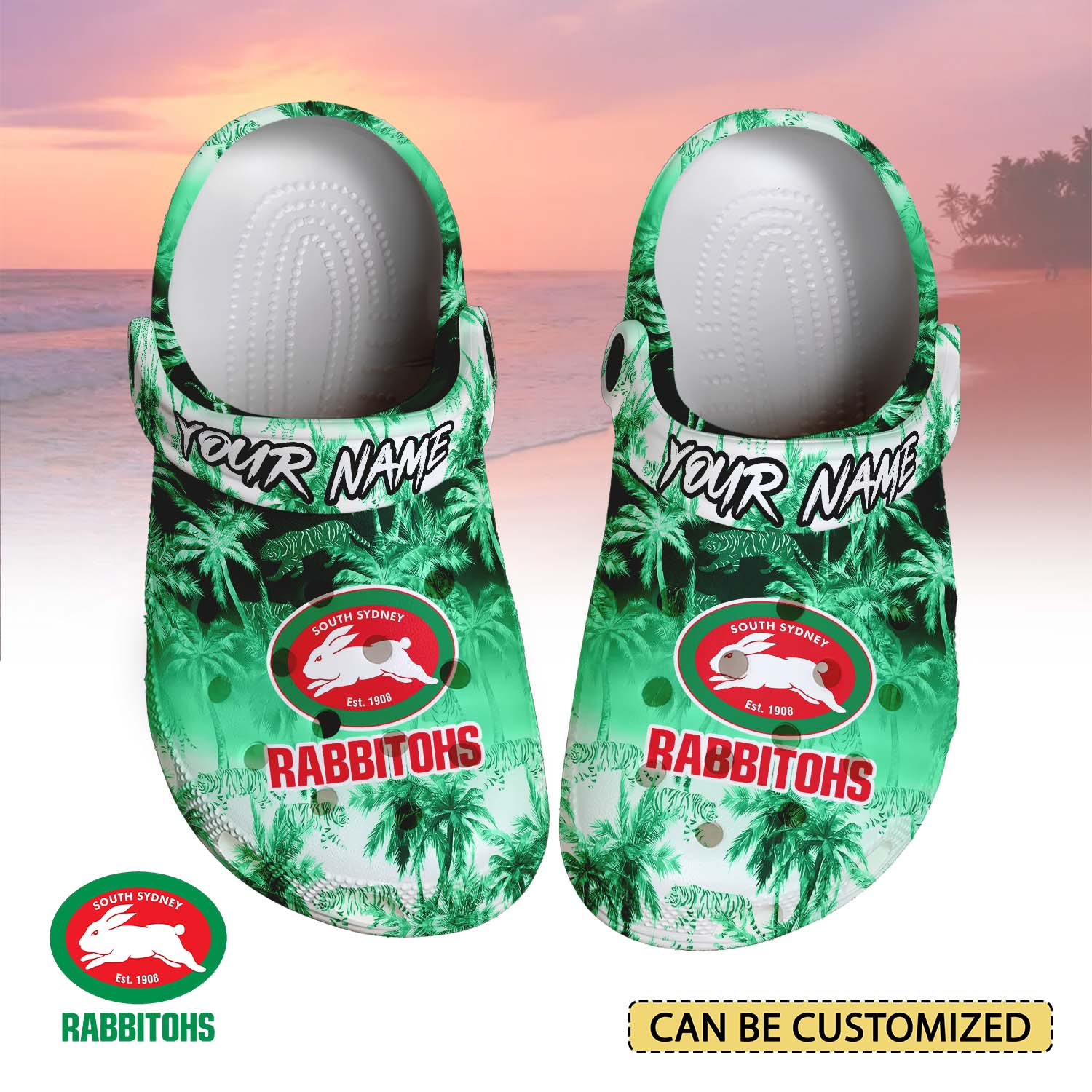 Auspiritmerch South Sydney Rabbitohs Crocs Crocband Clogs Shoes Comfortable For Men Women and Kids