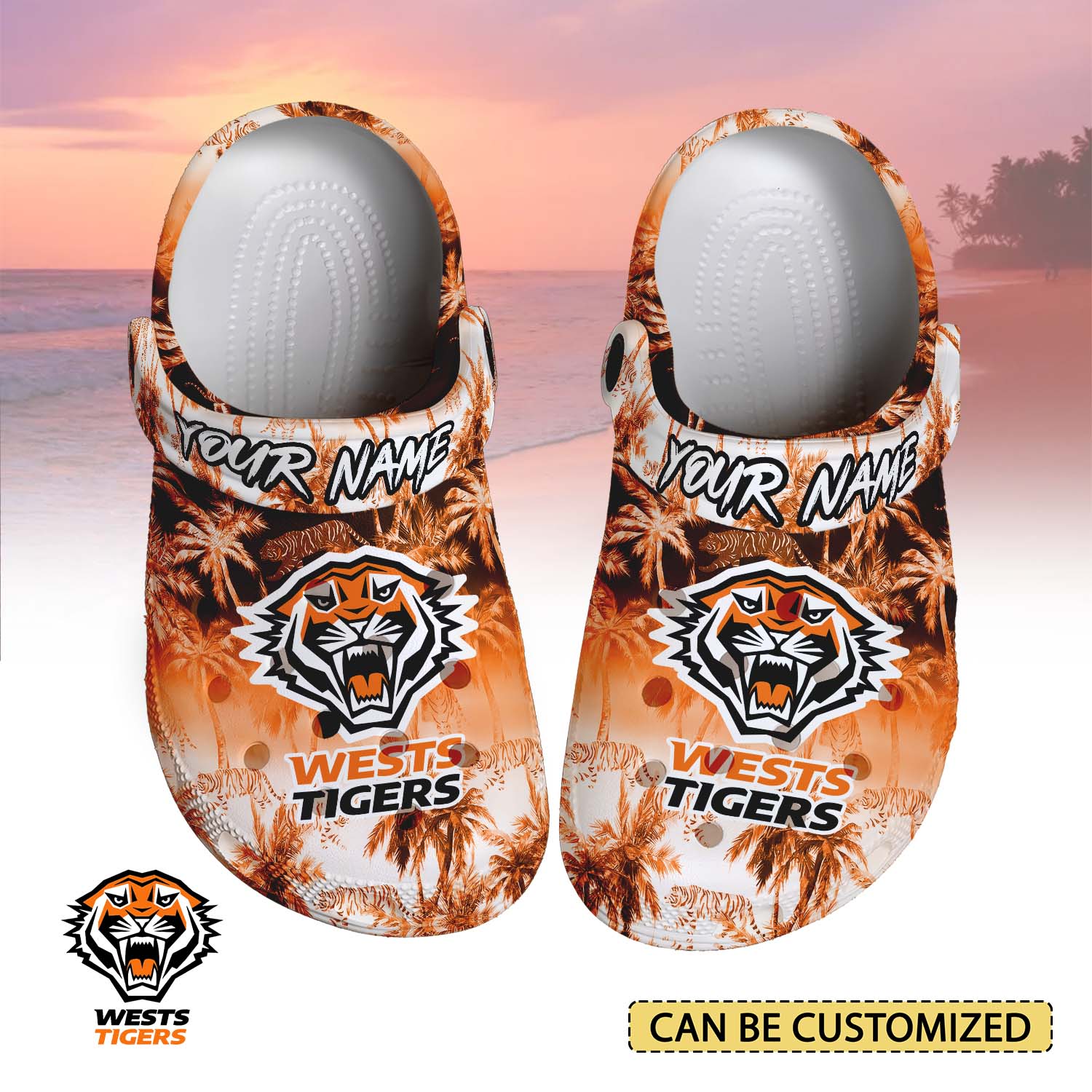 Auspiritmerch Wests Tigers Crocs Crocband Clogs Shoes Comfortable For Men Women and Kids