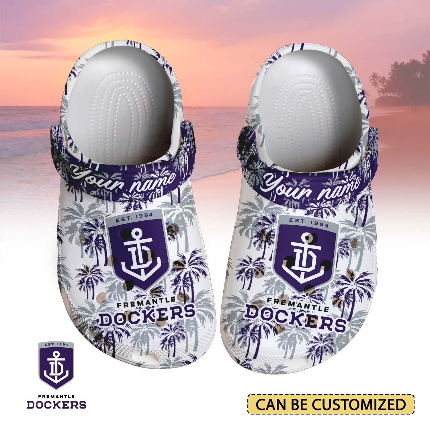 Auspiritmerch Fremantle Dockers Crocs Crocband Clogs Shoes Comfortable For Men Women and Kids