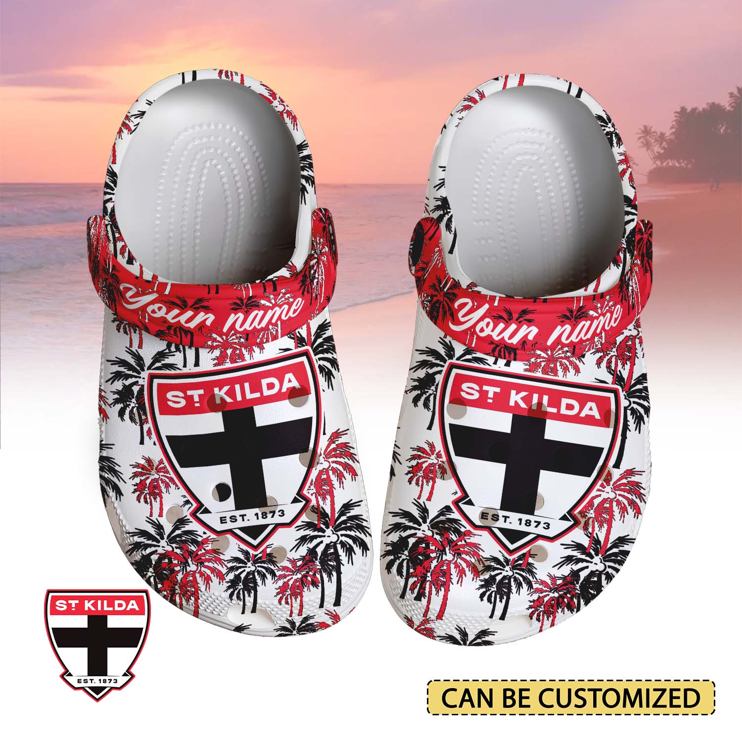 Auspiritmerch St Kilda Saints Crocs Crocband Clogs Shoes Comfortable For Men Women and Kids