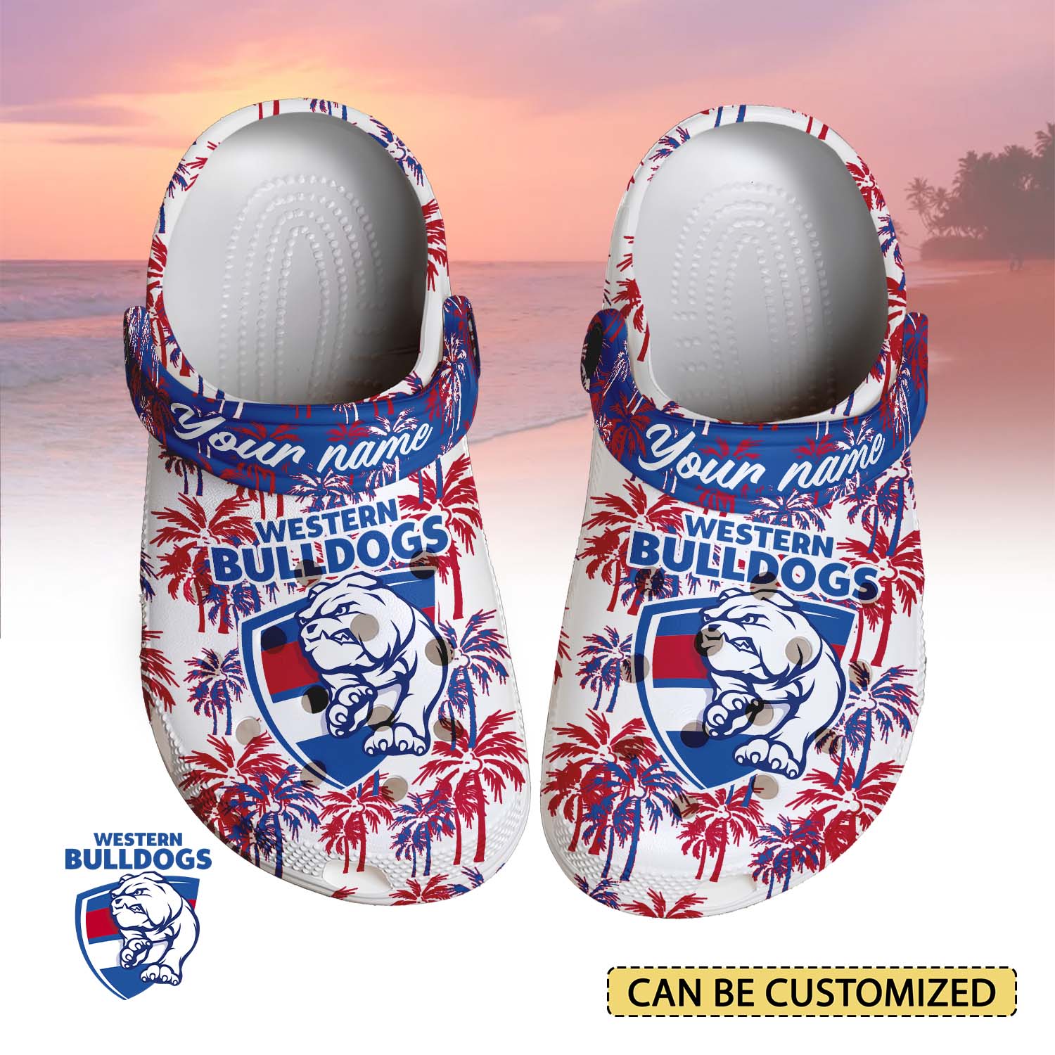 Auspiritmerch Western Bulldogs Crocs Crocband Clogs Shoes Comfortable For Men Women and Kids