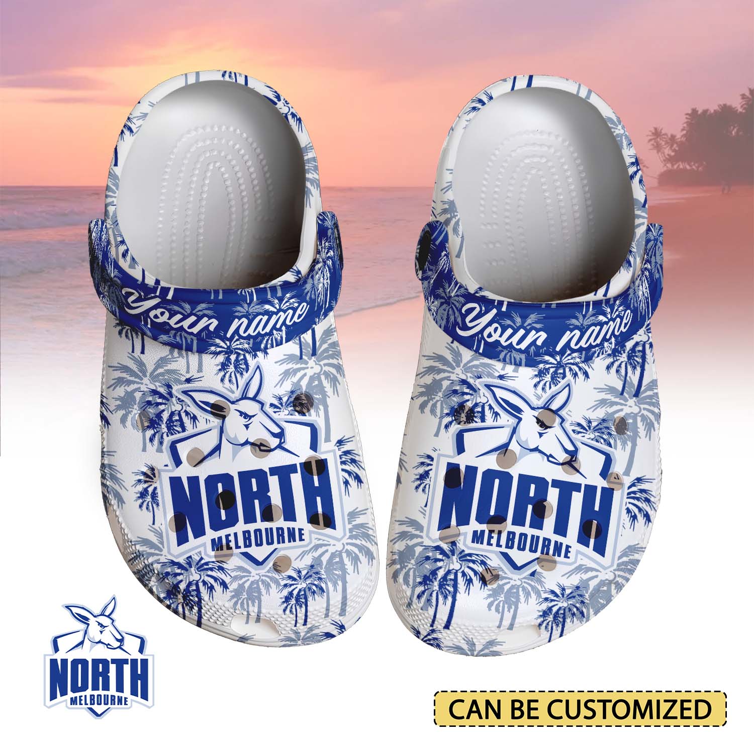 Auspiritmerch North Melbourne Crocs Crocband Clogs Shoes Comfortable For Men Women and Kids