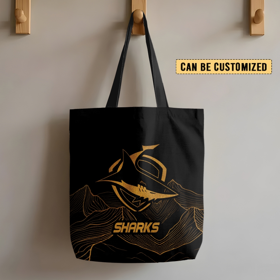 Auspiritmerch Cronulla-Sutherland Sharks Personalized Tote Bags Gift For Fans
