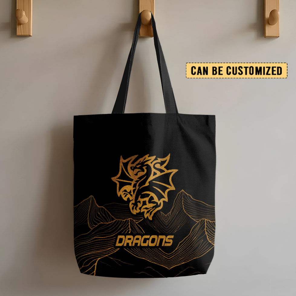 Auspiritmerch St. George Illawarra Dragons Personalized Tote Bags Gift For Fans