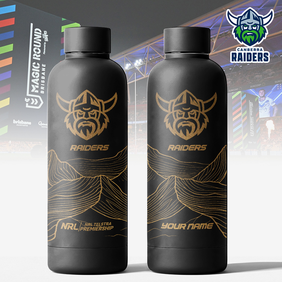 Auspiritmerch Canberra Raiders Personalized Metal Water Bottle Gift For Fans