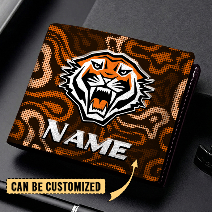 Auspiritmerch Wests Tigers Personalized Leather Wallet Gift For Fans