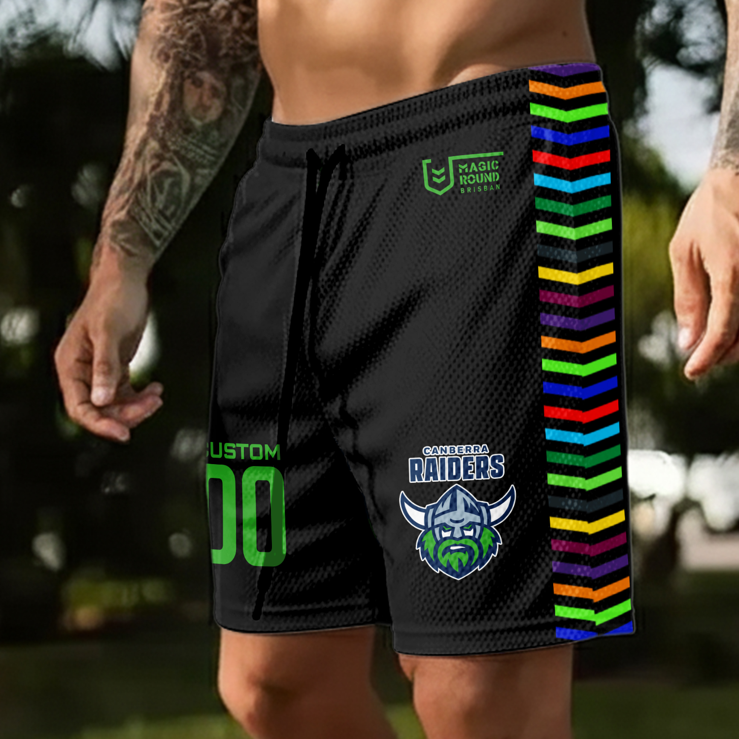 Auspiritmerch Canberra Raiders x Magic Round Personalized Short Pants Gift For Fans