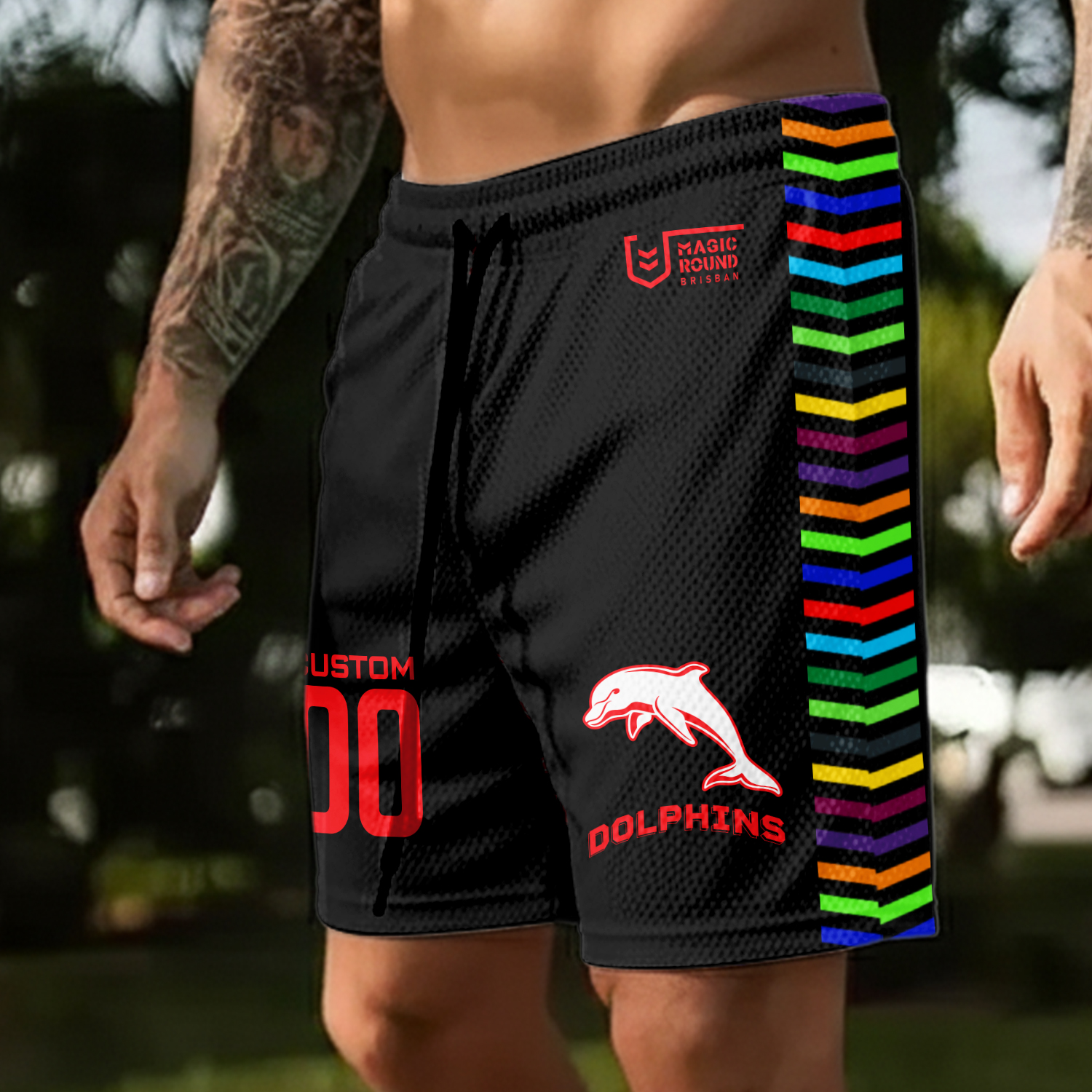 Auspiritmerch Dolphins x Magic Round Personalized Short Pants Gift For Fans