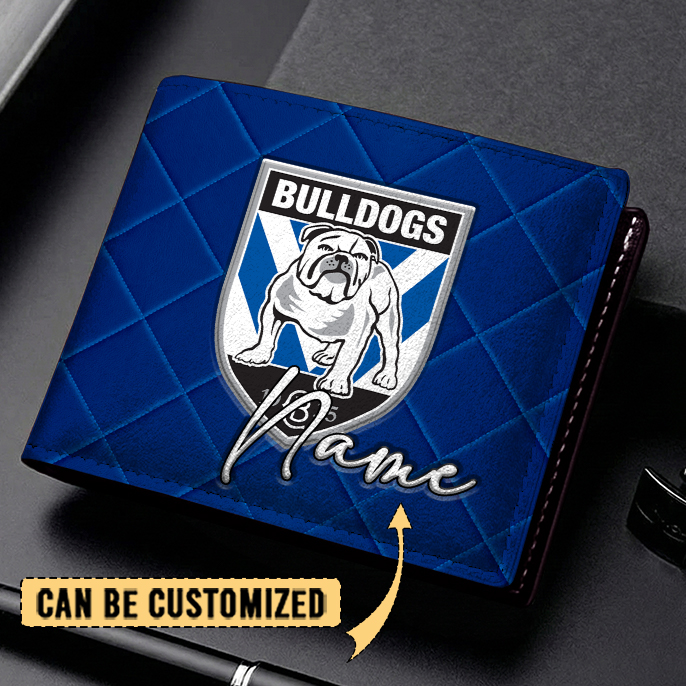 Auspiritmerch Canterbury-Bankstown Bulldogs Personalized Leather Wallet Gift For Fans