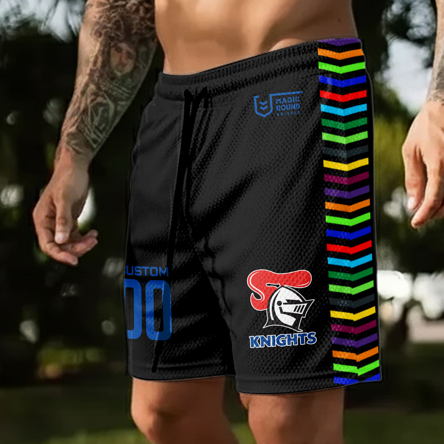 Auspiritmerch Newcastle Knights x Magic Round Personalized Short Pants Gift For Fans