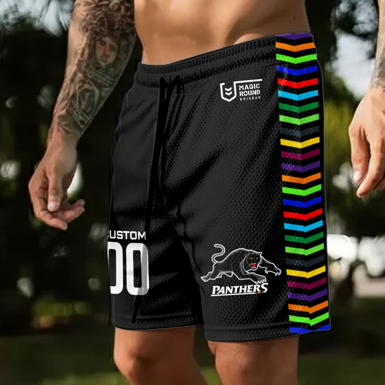 Auspiritmerch Penrith Panthers x Magic Round Personalized Short Pants Gift For Fans