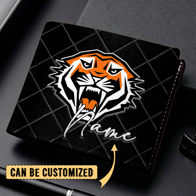 Auspiritmerch Wests Tigers Personalized Leather Wallet Gift For Fans