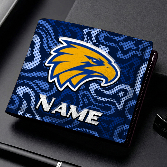 Auspiritmerch West Coast Eagles Personalized Leather Wallet Gift For Fans