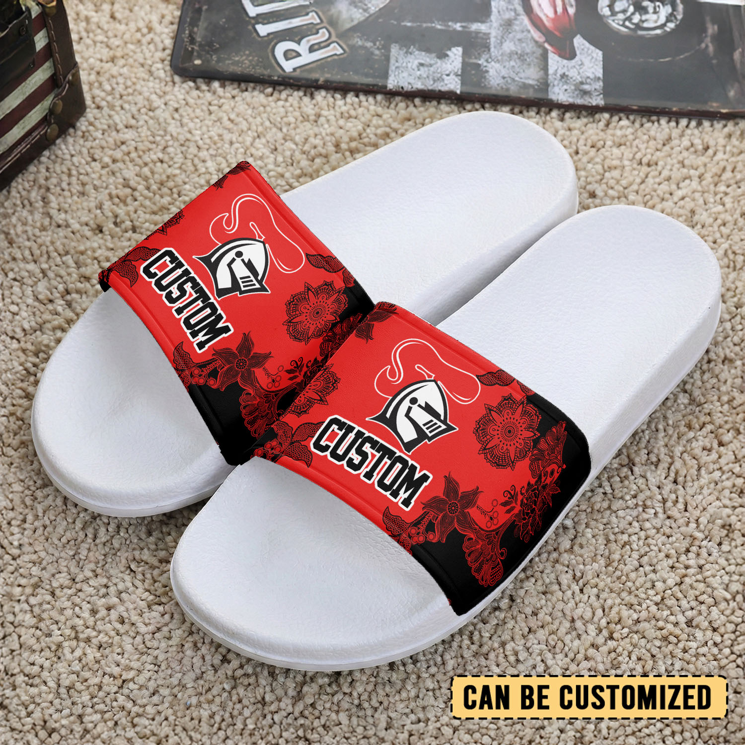 Auspiritmerch Newcastle Knights Personalized Sports Slippers Gift For Fans