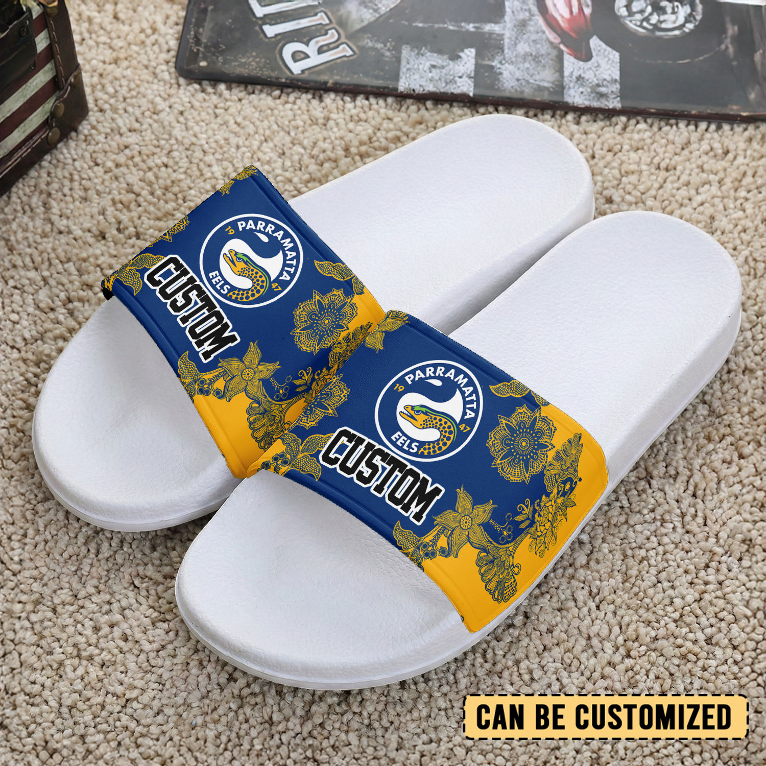 Auspiritmerch Parramatta Eels Personalized Sports Slippers Gift For Fans