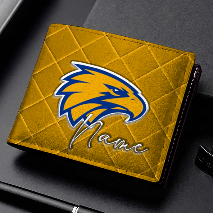 Auspiritmerch West Coast Eagles Personalized Leather Wallet Gift For Fans