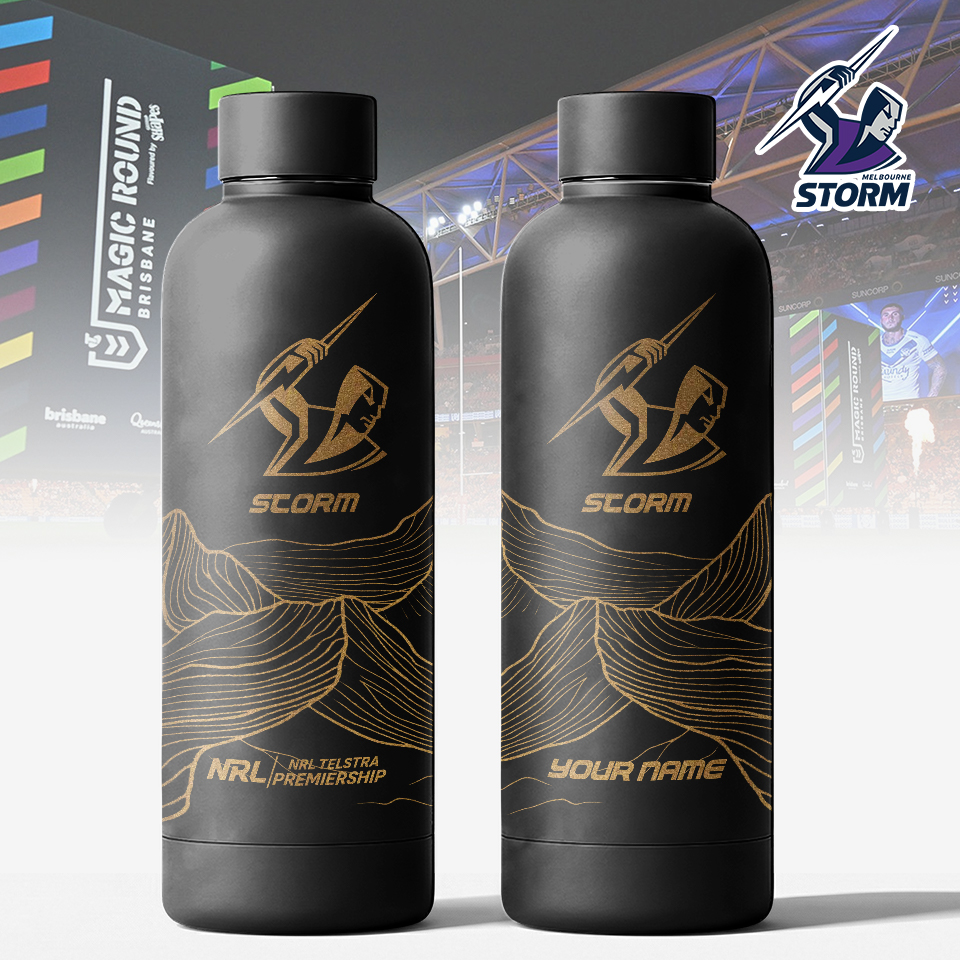 Auspiritmerch Melbourne Storm Personalized Metal Water Bottle Gift For Fans