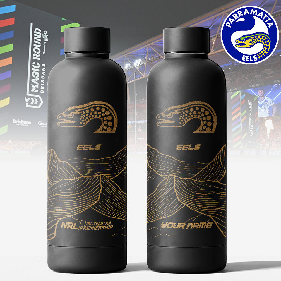 Auspiritmerch Parramatta Eels Personalized Metal Water Bottle Gift For Fans