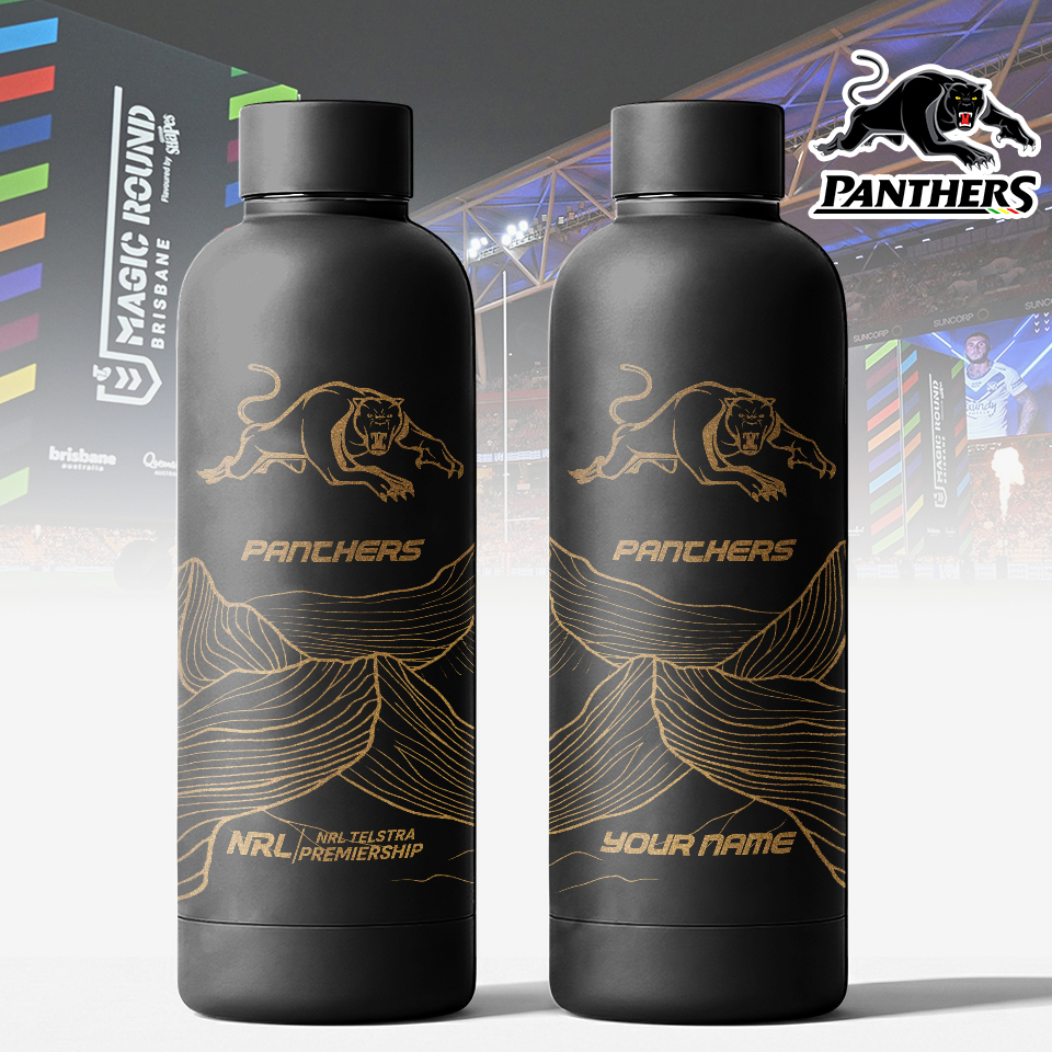 Auspiritmerch Penrith Panthers Personalized Metal Water Bottle Gift For Fans