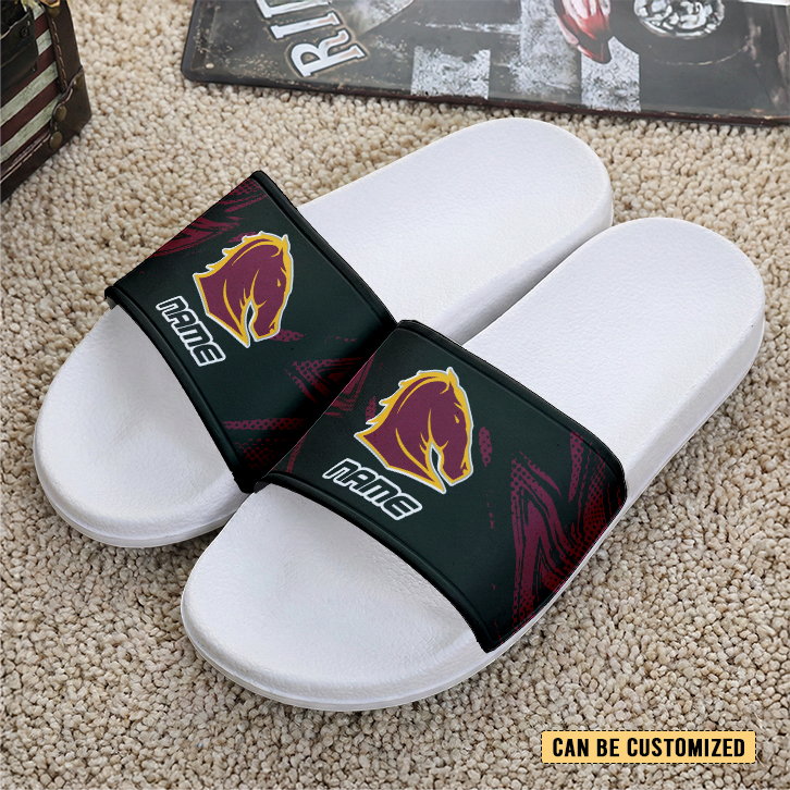 Auspiritmerch Brisbane Broncos Personalized Sports Slippers Gift For Fans